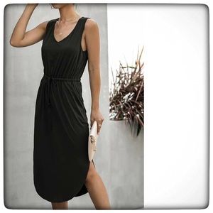 NWT Black Drawstring Dress